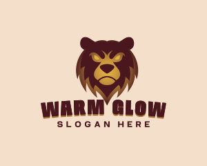 Angry Brown Bear Gaming Mascot logo design