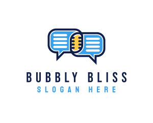 Podcast Chat Bubble logo design