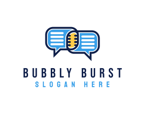 Podcast Chat Bubble logo design