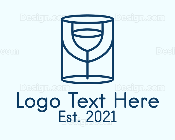 Minimalist Wine Glass Logo