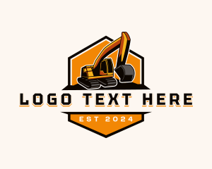 Excavation Machine Construction Logo