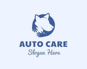 Dog Hug Hands logo design