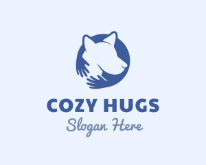 Dog Hug Hands logo design