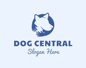 Dog Hug Hands logo design