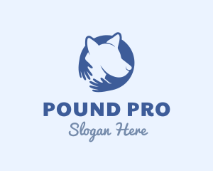 Dog Hug Hands logo design