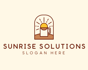 Sunrise Breakfast Coffee Brew logo design