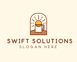 Sunrise Breakfast Coffee Brew logo design