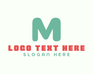 Cute Turquoise Letter M logo