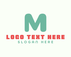 Cute Turquoise Letter M Logo