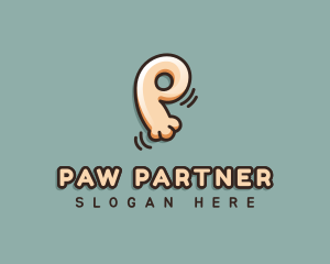 Pet Paw Letter P logo design