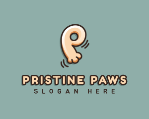 Pet Paw Letter P logo design