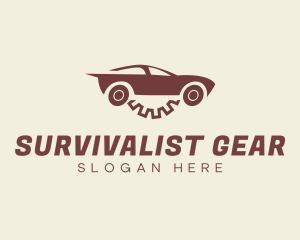 Minimal Automobile Gear logo design