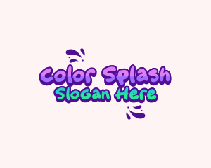 Fun Paint Splatter logo design