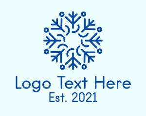 Cool Snowflake Blizzard logo