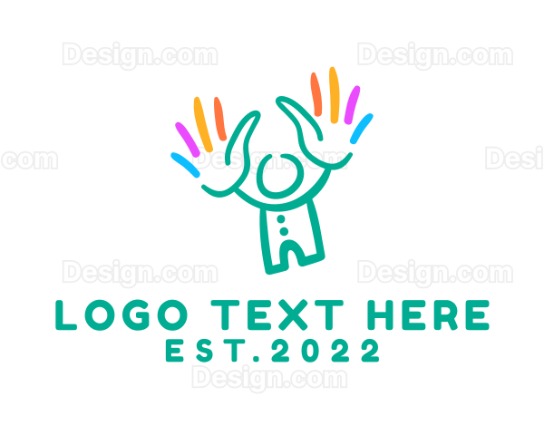 Colorful Child Hands Logo