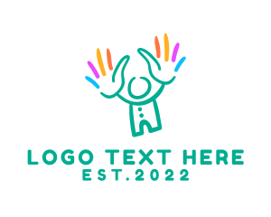 Colorful Child Hands  logo