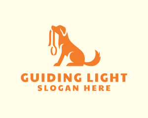 Sitting Dog Leash  logo design