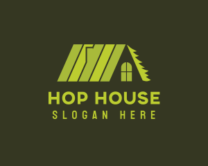 Green Roof House logo design