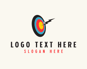 Strategy - Lightning Bolt Target logo design