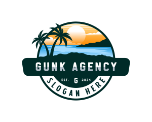 Island Beach Getaway logo design