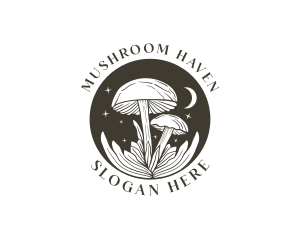 Whimsical Mushroom Fungus logo