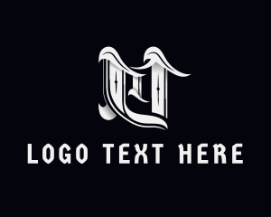Lettering - Classic Gothic Letter M logo design