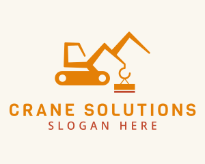 Orange Construction Crane logo