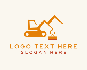 Orange Construction Crane logo