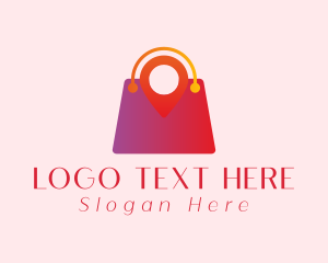 Shopping Bag Map Pin logo