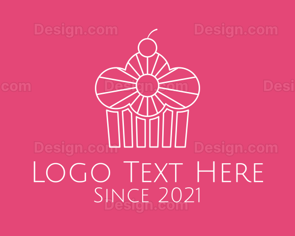 Pastry Cherry Cupcake Logo