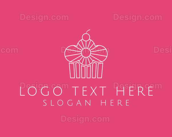 Pastry Cherry Cupcake Logo