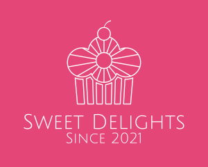 Pastry Cherry Cupcake logo design