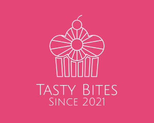 Pastry Cherry Cupcake logo design