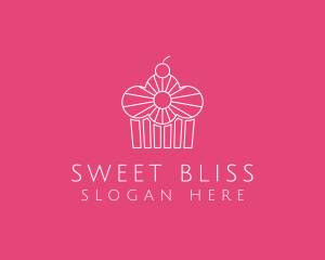 Pastry Cherry Cupcake logo design