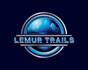 Mountain Night Trekking logo design