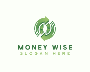 Money Exchange Arrow logo design