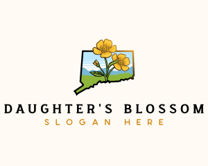 Connecticut Buttercup Flower logo design