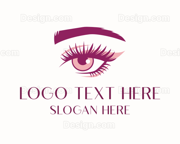 Eyelashes Brows Beauty Logo