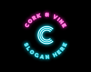 Neon Night Club Bar logo design