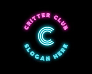 Neon Night Club Bar logo design