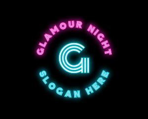 Neon Night Club Bar logo design