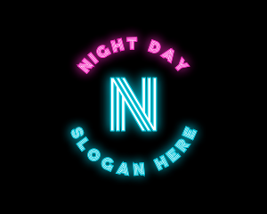 Neon Night Club Bar logo design