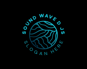 Biotech Abstract Waves logo design