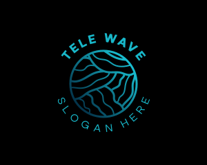 Biotech Abstract Waves logo design