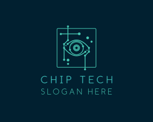 Digital Eye Chip logo design