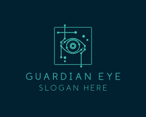 Digital Eye Chip logo design