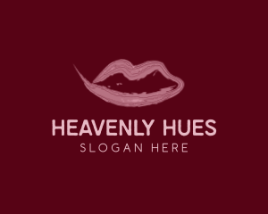 Lips Cosmetic Brushstroke logo
