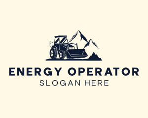 Industrial Mountain Bulldozer logo design