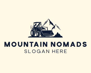 Industrial Mountain Bulldozer logo design