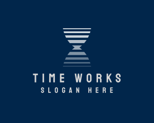 Gradient Hourglass Time logo